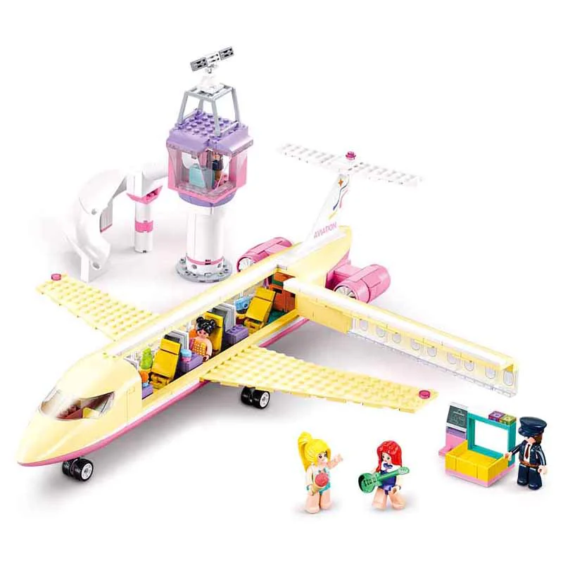 The pink dream: Starting a vacation, a holiday plane 小鲁班 Sluban M38-B1166 image 1