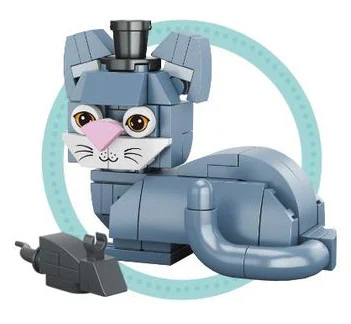 12, Kirky, Beagle, Weenie, Chinese Sanddog, Husky, Chenari, Sphinx Cat, Siamese Cat, Orange Cat, Orchid Cat, Short Blue Cat, Short Tiger Cat 方橙积木 Forange FC8283 image 12
