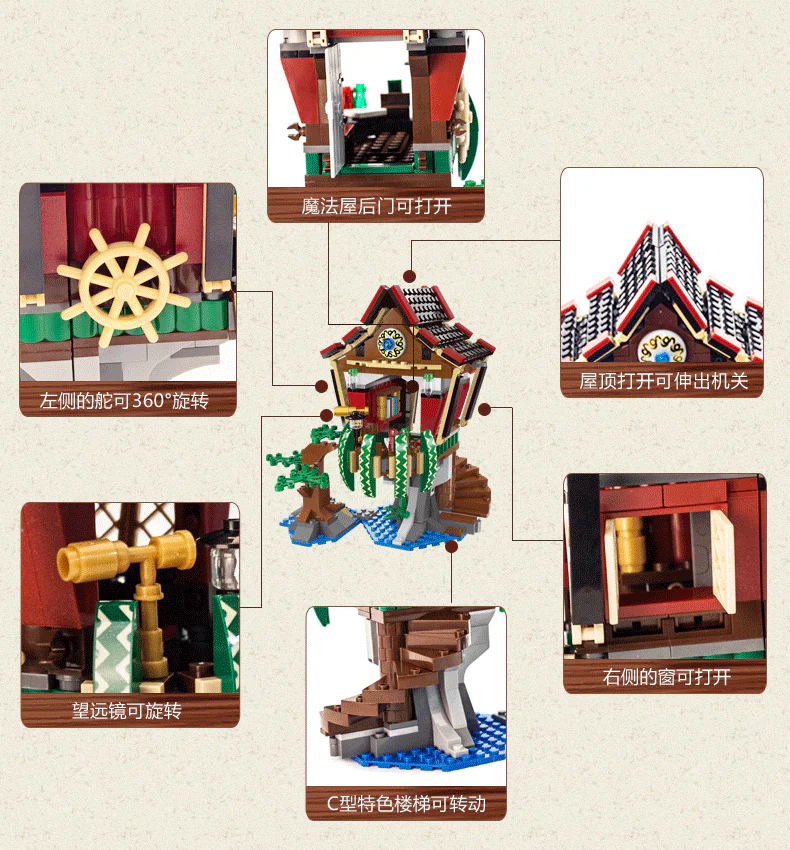The Legendary Pirate: The Wizard's House 启蒙 QMAN/ENLIGHTEN/Keeppley 1309 image 6