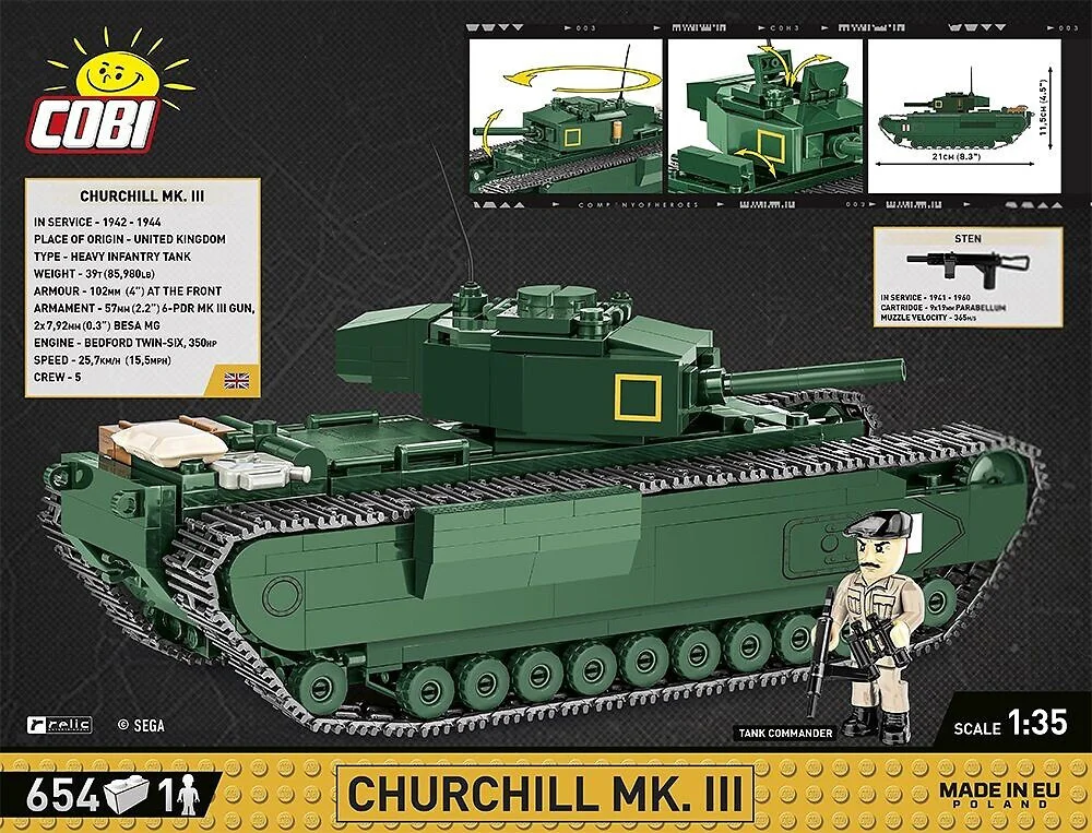 Heroes Company 3: Churchill Mk.III Infantry Tank COBI 3046 image 2