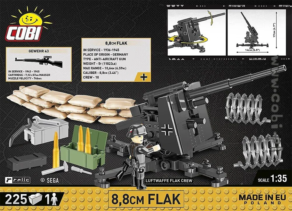 HEROES COMPANY 3: 88 MM FLAK COBI 3047 image 4