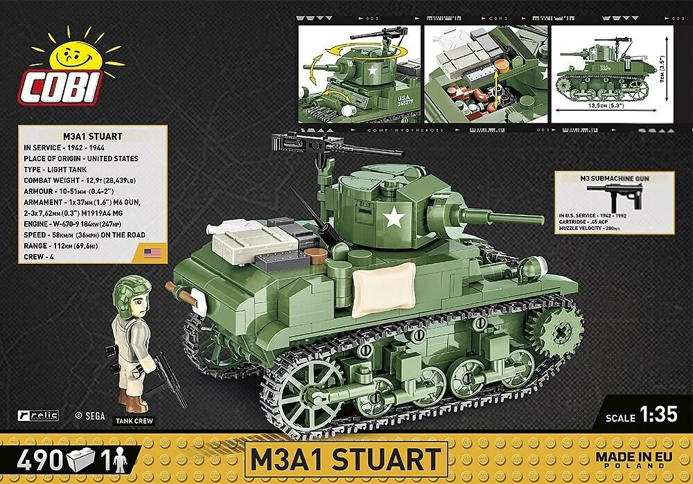 HEROES COMPANY 3:M3A1 STUART COBI 3048 image 4