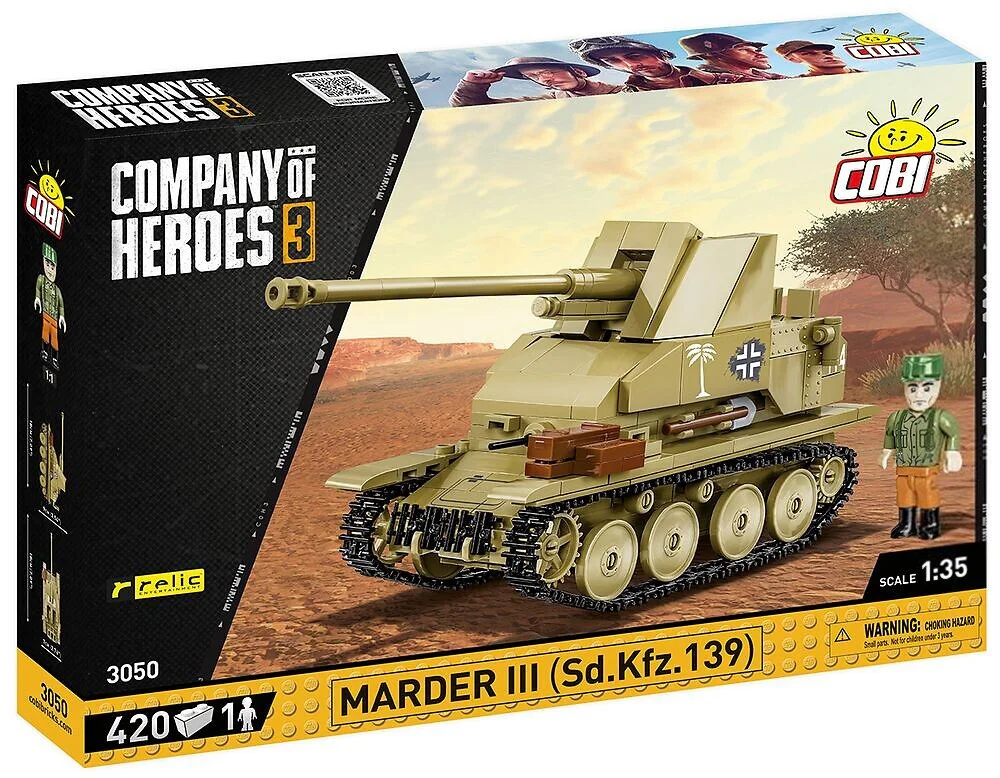 Heroes Company 3: German Weasel Marder III Sd. Kfz.139 Tank Slash Vehicle COBI 3050 image 2