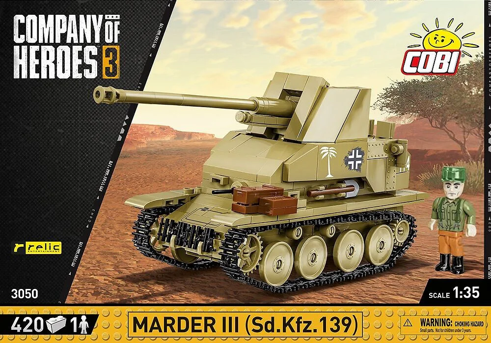 Heroes Company 3: German Weasel Marder III Sd. Kfz.139 Tank Slash Vehicle COBI 3050 image 4