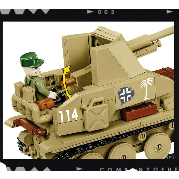 Heroes Company 3: German Weasel Marder III Sd. Kfz.139 Tank Slash Vehicle COBI 3050 image 6