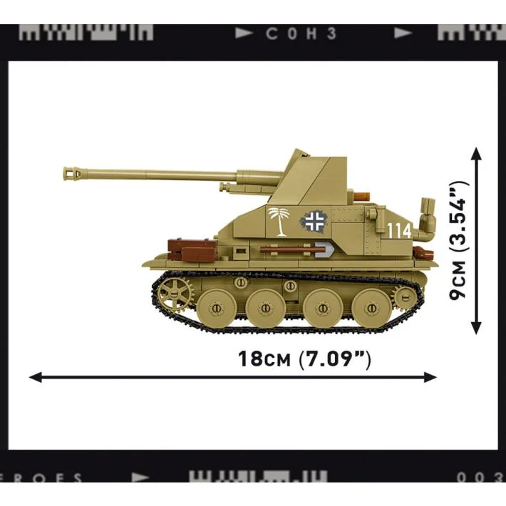 Heroes Company 3: German Weasel Marder III Sd. Kfz.139 Tank Slash Vehicle COBI 3050 image 8