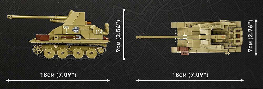 Heroes Company 3: German Weasel Marder III Sd. Kfz.139 Tank Slash Vehicle COBI 3050 image 9