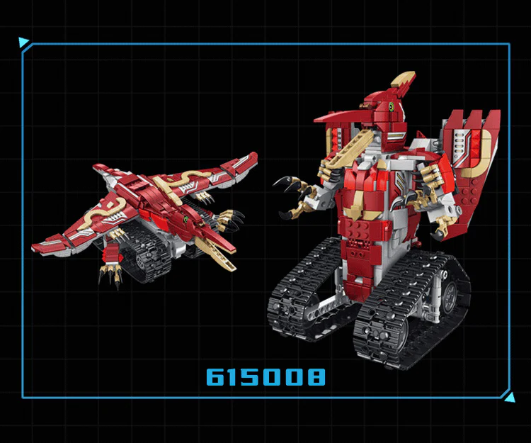 Two-change remote-controlled dinosaur car, Wing Dragon 潘洛斯 PANLOSBRICK 615008 image 1