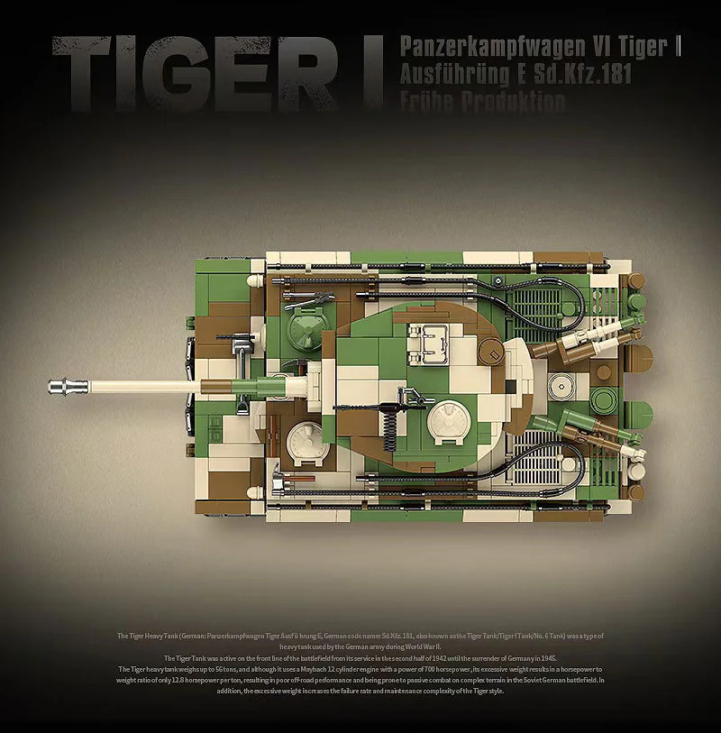 german tiger l heavy tank (early) 全冠 QUANGUAN 100244 image 5