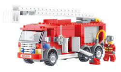 Fire rescue: ladder fire truck