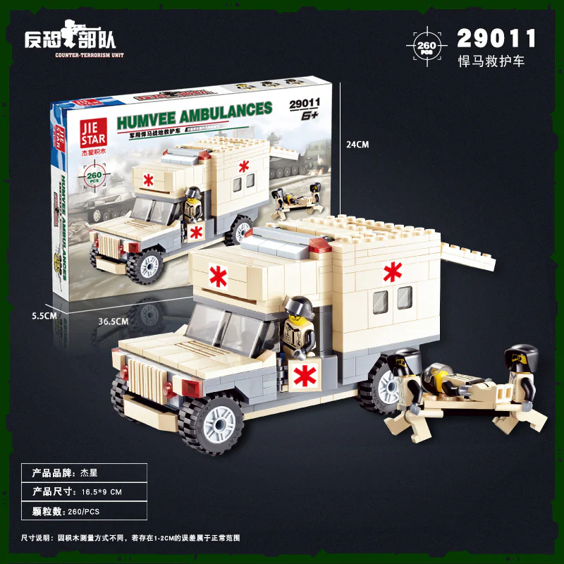 Anti-terrorist unit: military Hummer ambulance 杰星 JIESTAR 29011