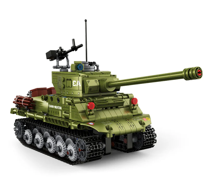 M4A3 REMOTE CONTROL BLOCK TANK 迪库 DECOOL/酷小砖 BrickCool 3908