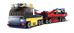 Semi-mounted truck, transport