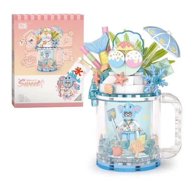 Ice cream-flowing sandglass: Sea salt mint cup 俐智LOZ 4202