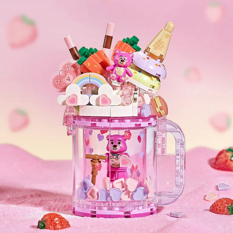 Ice cream-flowing sand glasses: cheeseberries 俐智LOZ 4201 image 2