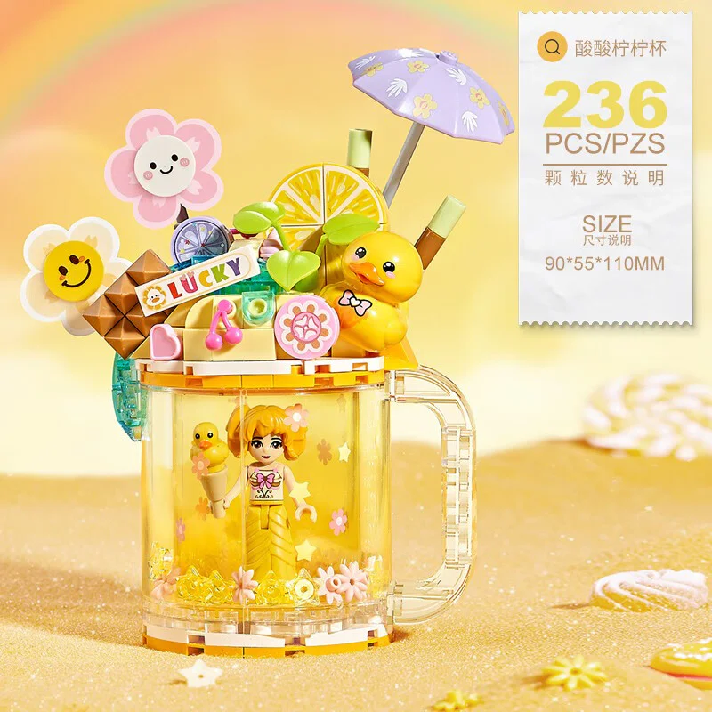 Ice cream-flowing sandglasses: sour lemon 俐智LOZ 4204 image 1