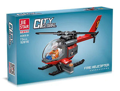 Global City Fire Truck: Fire Helicopter 杰星 JIESTAR 52016 image 1