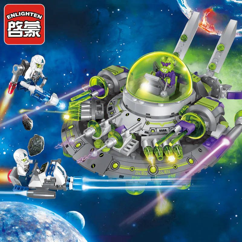 Interstellar Adventure: Interception of alien cruisers 启蒙 QMAN/ENLIGHTEN/Keeppley 1611 image 1
