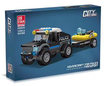 Global City: Police transport by inflatable boat 杰星 JIESTAR 54105 image 1
