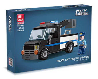 Global cities: police lift and rescue vehicles 杰星 JIESTAR 54108 image 1