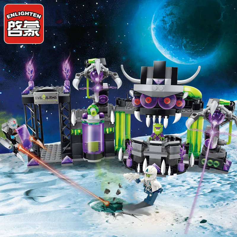 Interstellar Adventure: The Base of the Evil Alliance 启蒙 QMAN/ENLIGHTEN/Keeppley 1613 image 1
