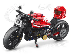 Red technology motorcycle