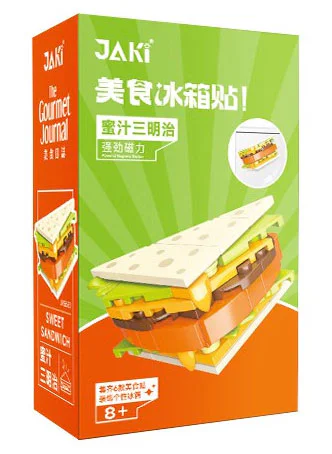 Food refrigerator sticker: Honey sandwich 佳奇积木 JAKI JK5653 image 1