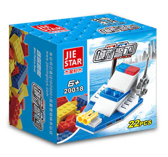 Police mini-boat 杰星 JIESTAR 20018 image 1