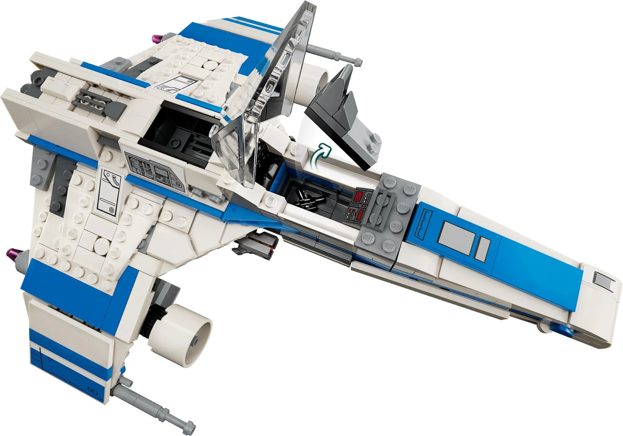 NEW REPUBLIC E-WINGS STAR FIGHTER SHIN HATTI 乐高 LEGO 75364 image 4