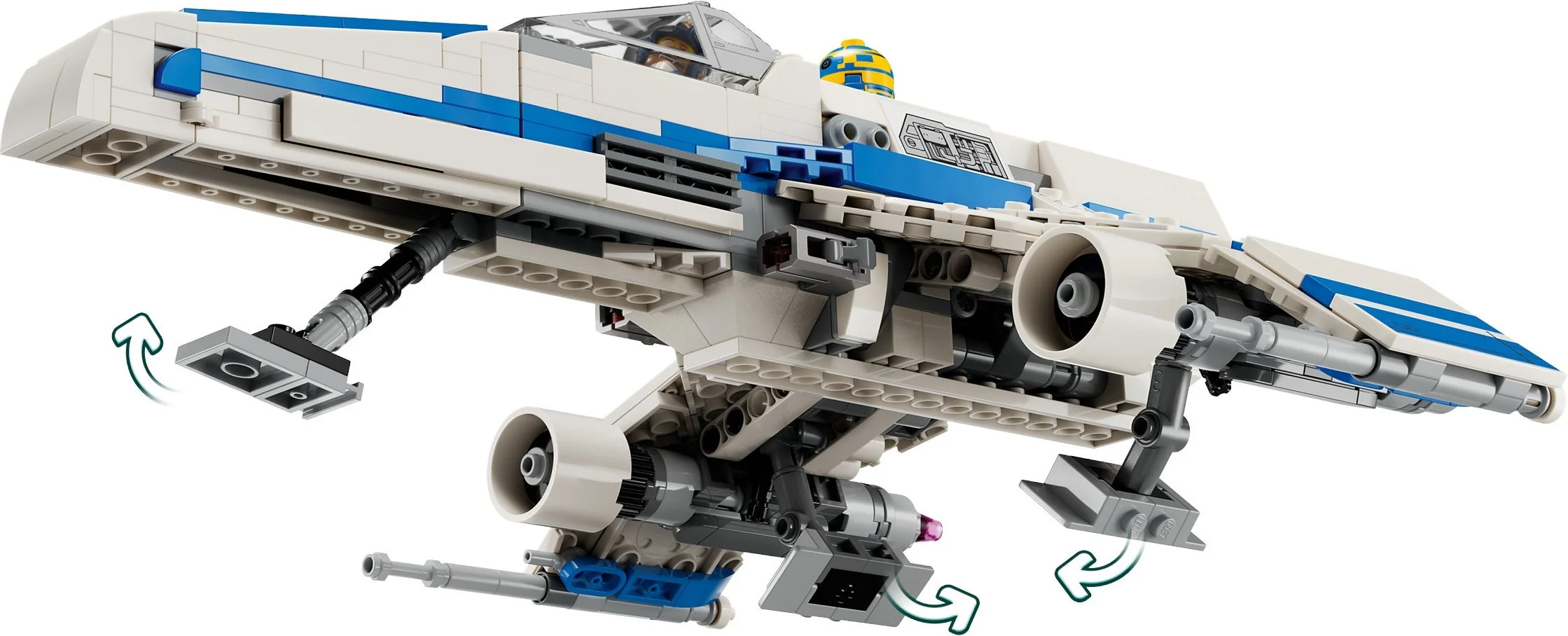 NEW REPUBLIC E-WINGS STAR FIGHTER SHIN HATTI 乐高 LEGO 75364 image 7