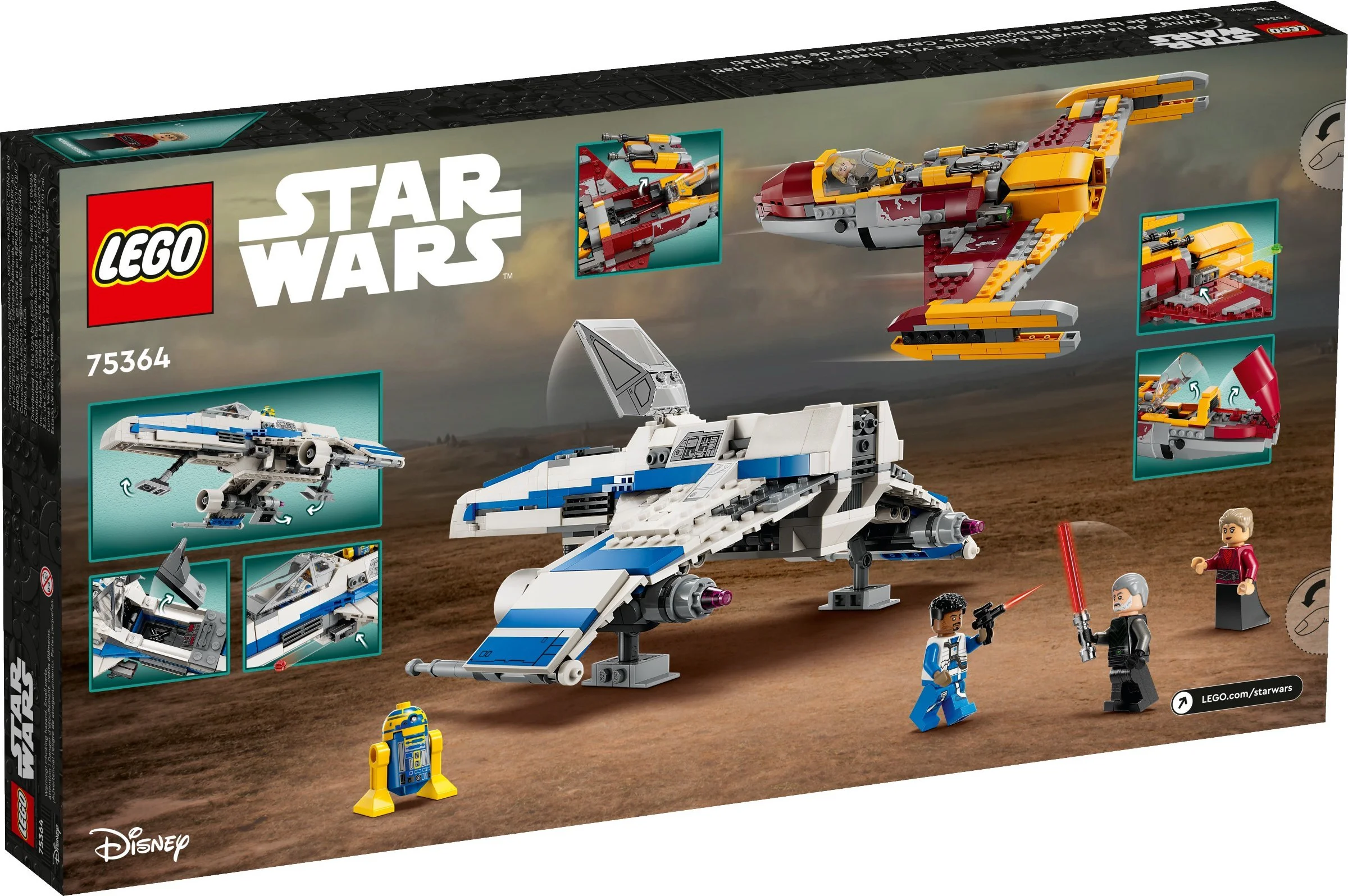 NEW REPUBLIC E-WINGS STAR FIGHTER SHIN HATTI 乐高 LEGO 75364 image 8