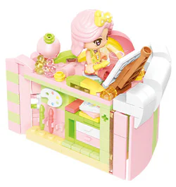 Candy Planet: Peaches Bubble Painting Room. Sweet cake house