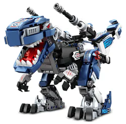 Triple robot dinosaurs