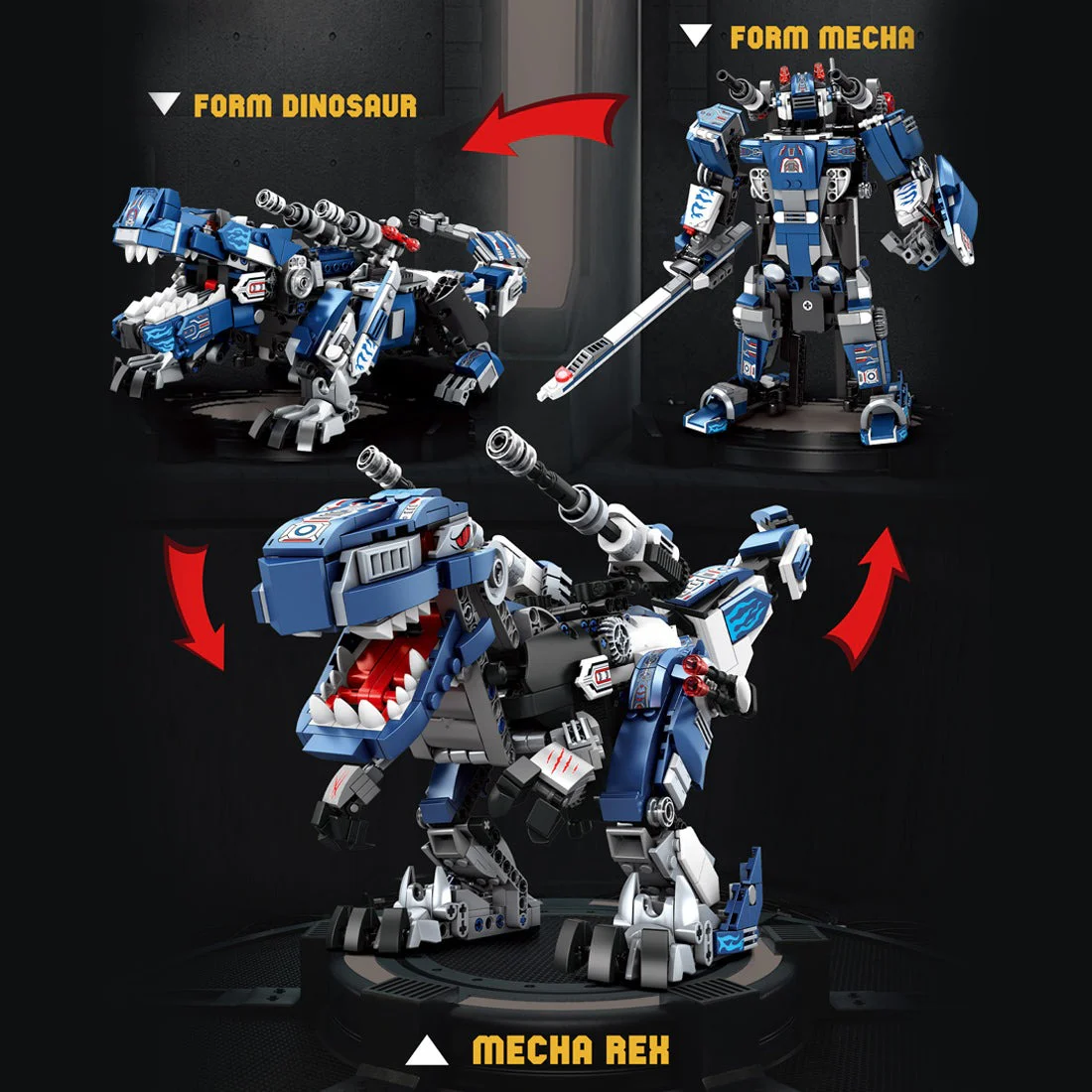 Triple robot dinosaurs 臻砖科技 Reobrix 33002 image 3