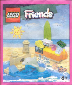 Beach stores and dolphins