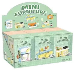 Mini-home scene, kitchen, living room
