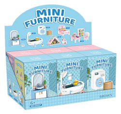 Mini-home scenes, bathrooms, kitchens