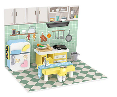 Mini-home scene, kitchen, living room 恒三和 HSANHE/咔扣 CACO D008 image 1