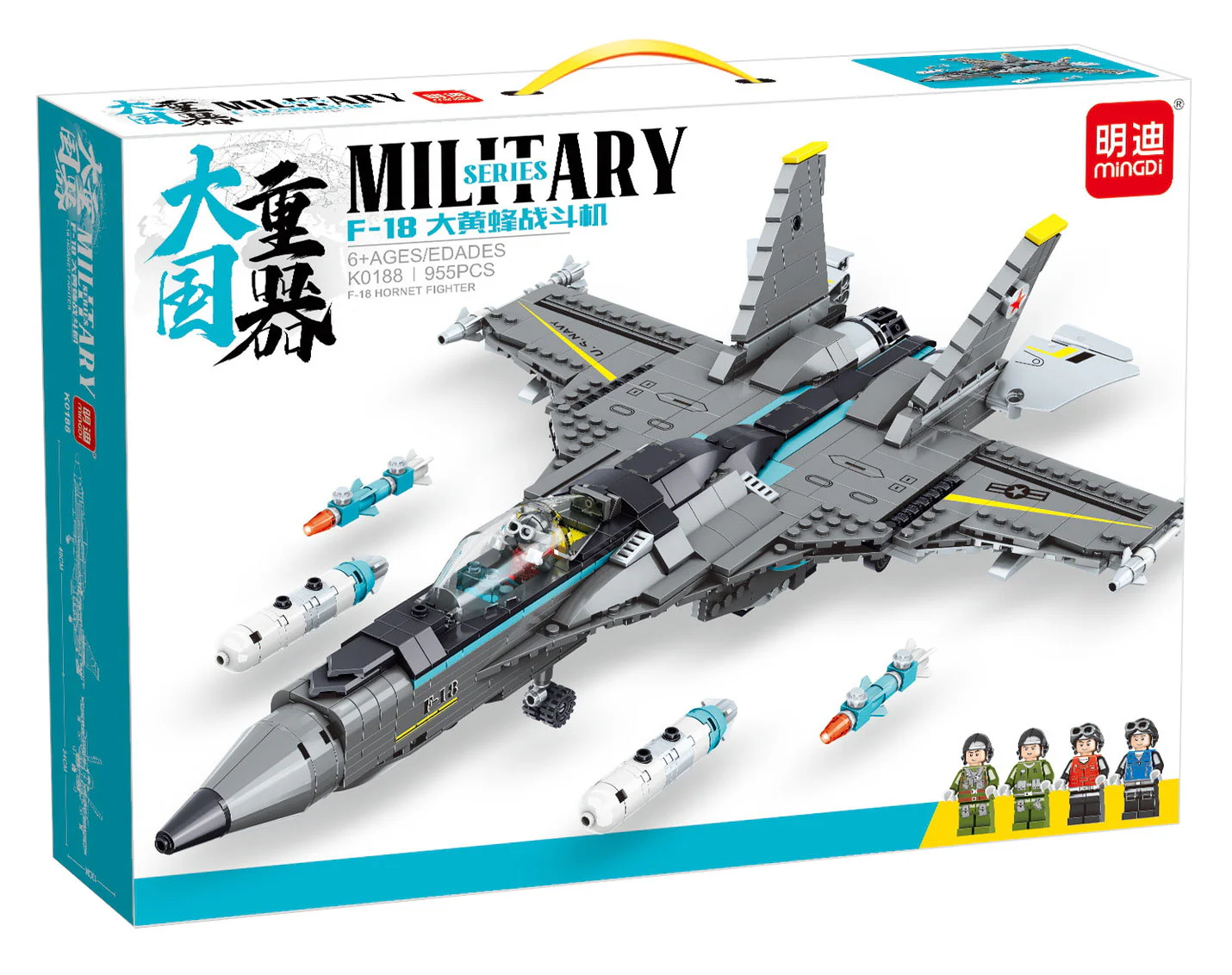 F-18 HORNET FIGHTERS 明迪 minGDi/磊宝 LEIBAO K0188