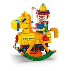 Rock-a-wood horse: naughty clown