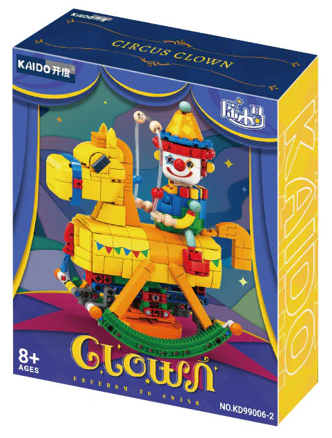 Rock-a-wood horse: naughty clown 开智 KAZI/高博乐 GBL KD99006-2 image 2