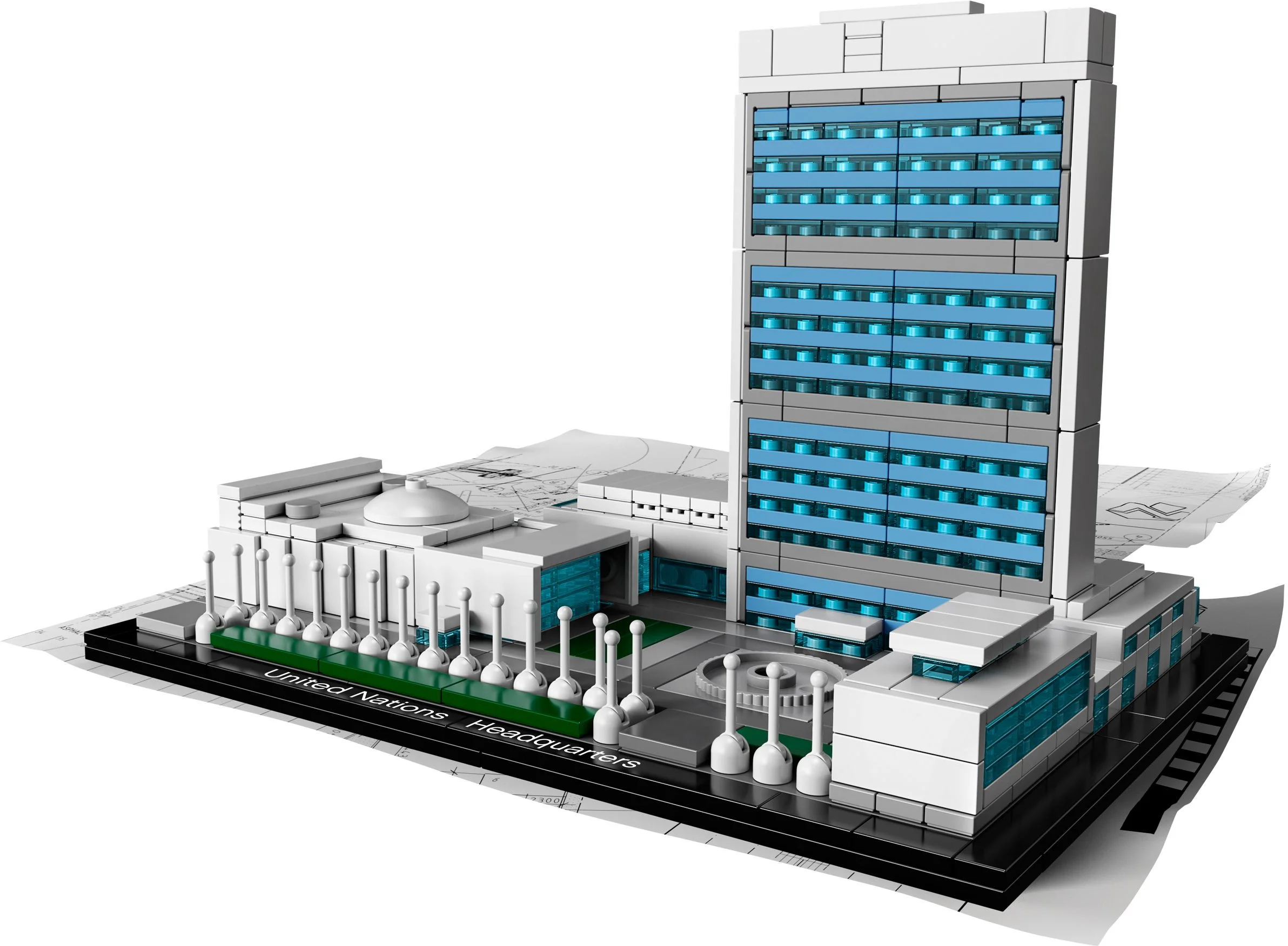 Landmark architecture: United Nations Headquarters 乐高 LEGO 21018