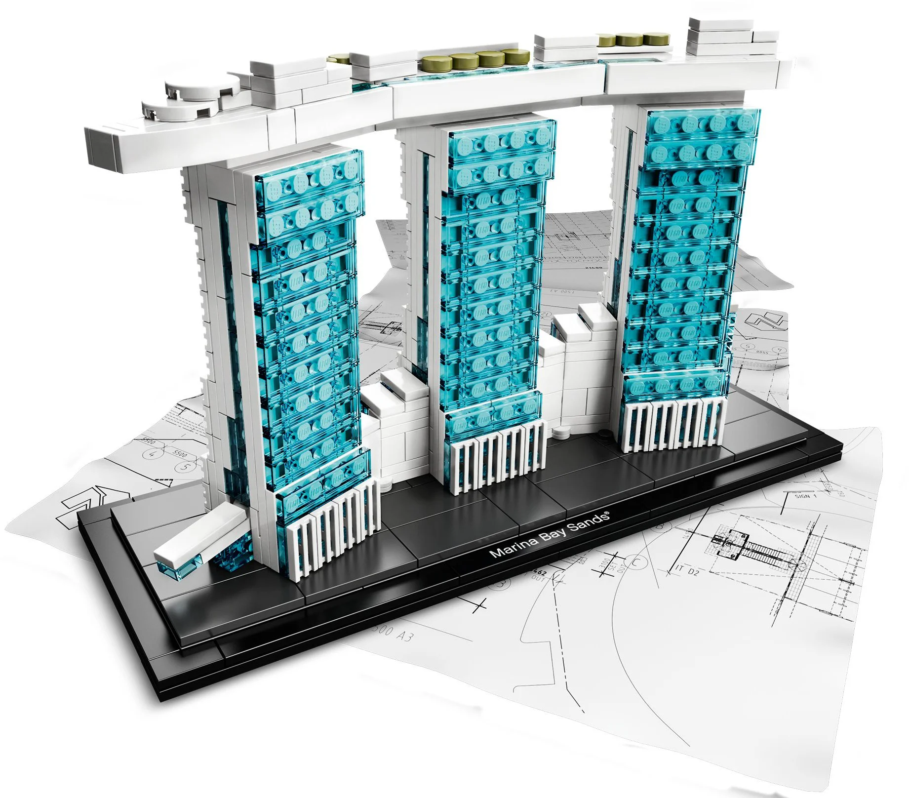 Architectural: Golden Sand Hotel in Bay 乐高 LEGO 21021