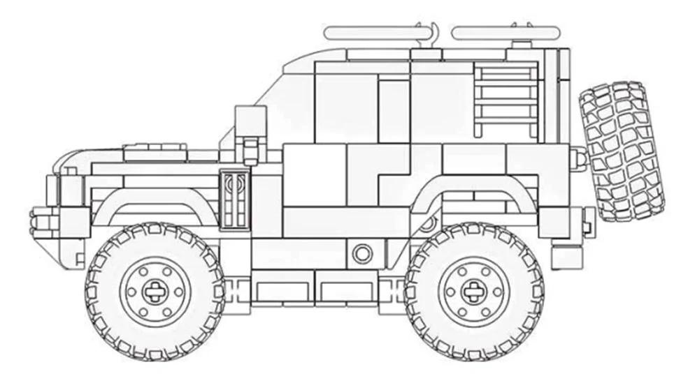 SCRAMBLE KING: ORV LAND ROVER 小鲁班 Sluban M38-B1015 image 1