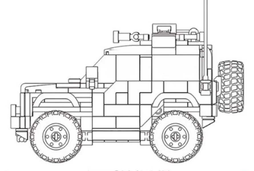 ACCUMULATOR KING: ORV TANK 300 LAND CRUISER 小鲁班 Sluban M38-B1013 image 1