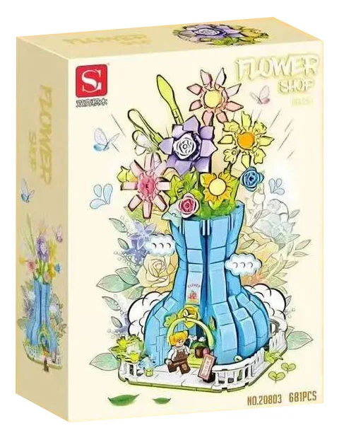 A cloud flower shop 双高积木 20803