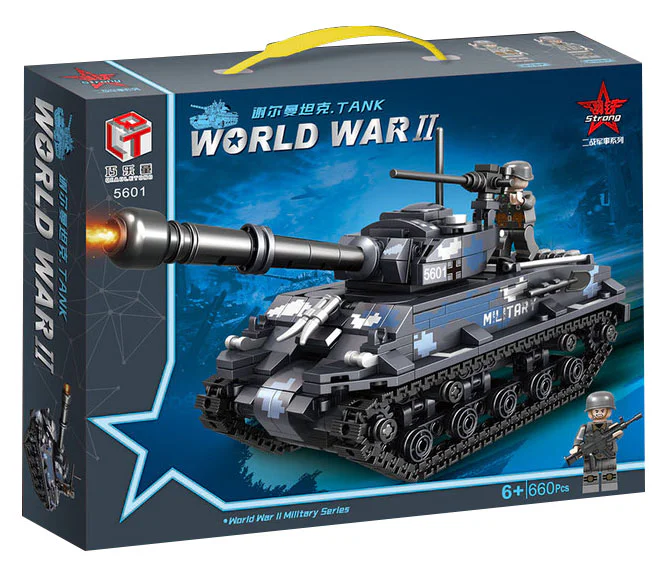 WWII: Sherman tank 巧乐童 5601