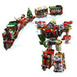 Christmas train deformation robot