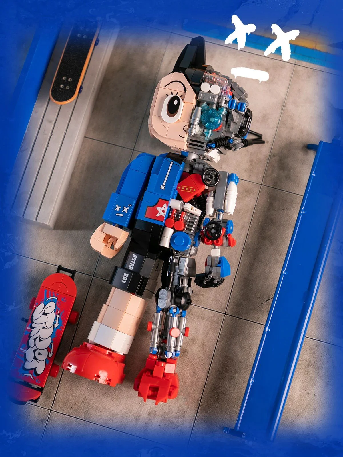 Iron arm, boy, skateboard boy 拼奇积木 Pantasy 86207 image 1