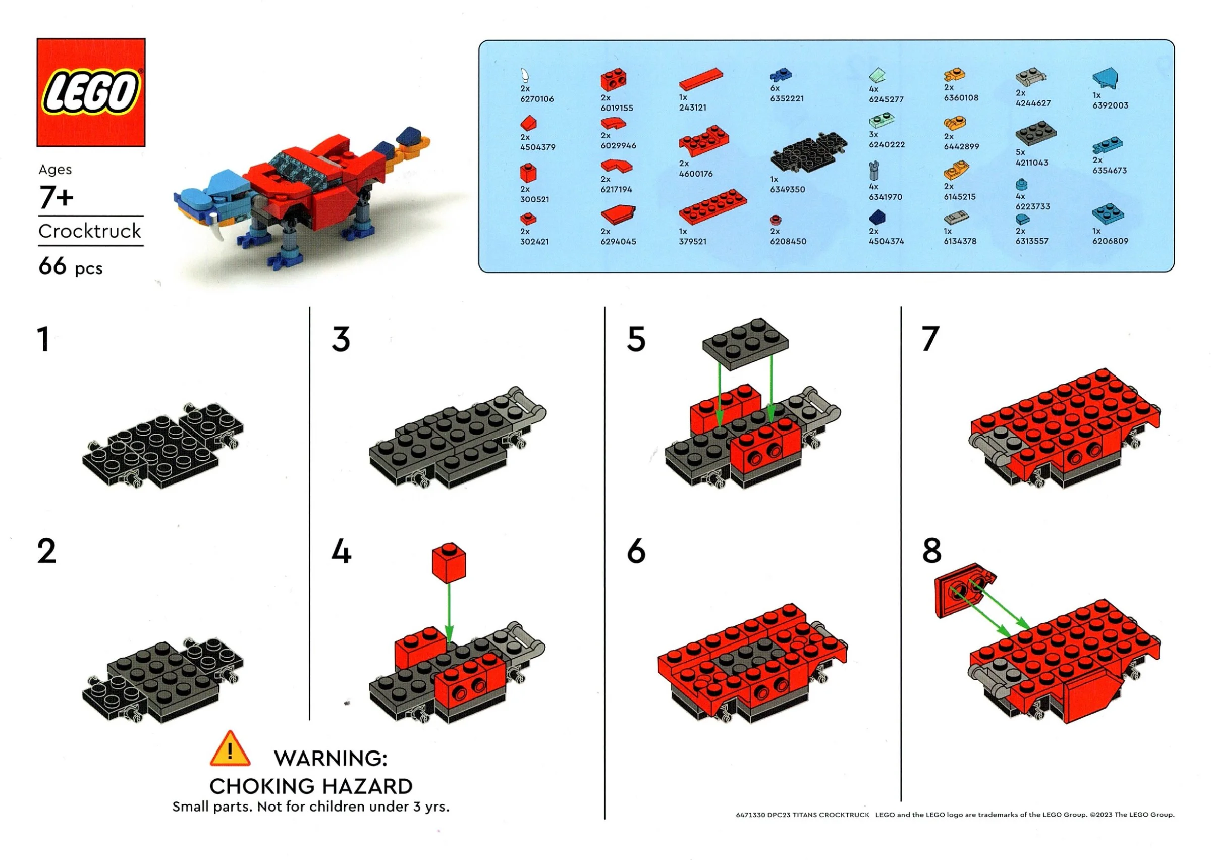 Crocodile truck 乐高 LEGO 6471330 image 1